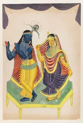 Krishna et Radha, fin 19e-début 20e siècle
